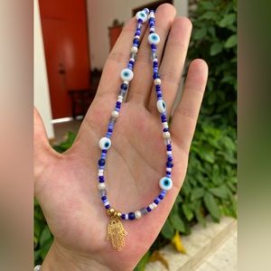 Evil eye blue necklace